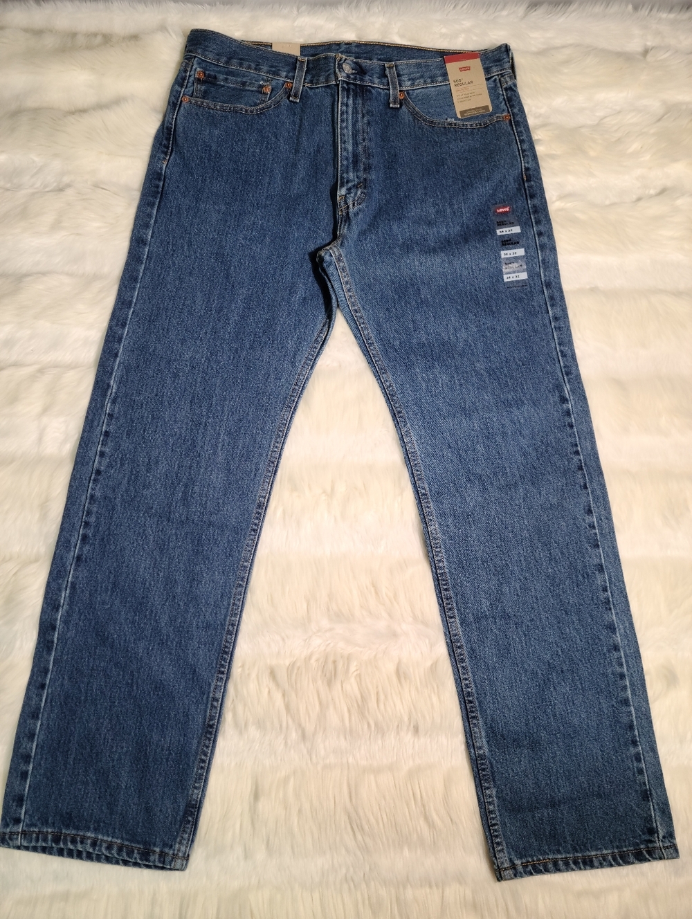 Levi's 505 Regular Blue Jeans Men 36x32 NEW
